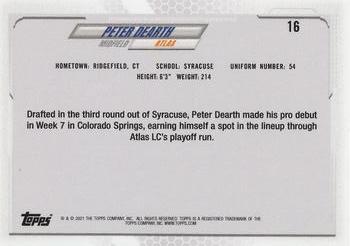 2021 Topps Premier Lacrosse League First Edition #16 Peter Dearth Back